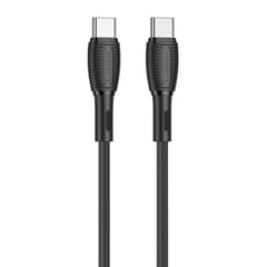 BOROFONE - Cable Datos Carga Rápida Pd D Silicone TipoC A TipoC Iphone 60w Negro