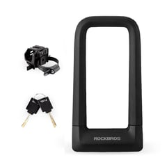 ROCKBROS - Candado Tipo U-Lock Revestido con Silicona