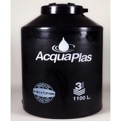 ACQUAPLAS - TANQUE PARA AGUA 1100 L NEGRO + ACCESORIOS.