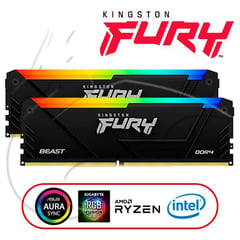 KINGSTON - Memoria Ram 32GB Fury Beast 3200 Mhz Pc " RGB "