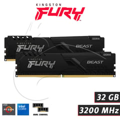 KINGSTON - Memoria Ram 32gb Fury Beast 3200mhz " Original "