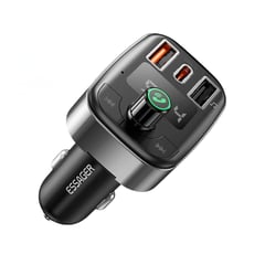 ESSAGER - Adaptador Bluetooth Mp3 Llamada Cargador Qc Pd Transmisor Fm