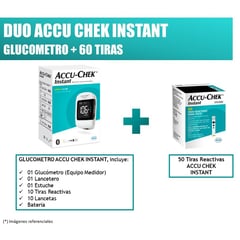 ACCU CHEK - DUO INSTANT: GLUCOMETRO Y 60 TIRAS REACTIVAS