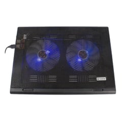 CYBERCOOL - HA-71 Cooler para Laptop con Doble Ventilador Led Azul