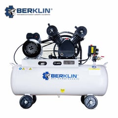 BERKLIN - COMPRESOR DE AIRE CON FAJA DE 3HP DE 2 PISTONES 70 L HORIZONTAL