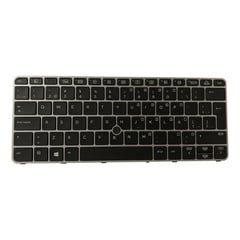 GENERICO - Teclado para Laptop HP ELITEBOOK 820-G1, 820-G2. Marco Plateado