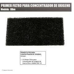 GENERICO - Primer Filtro de Concentrador de Oxigeno Olive - Modelo OLV-10