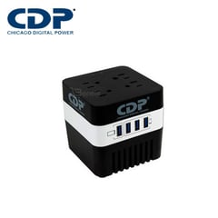 CDP - ESTABILIZADOR RU-AVR604I 600VA/300W 4 SALIDAS 4 PORT USB