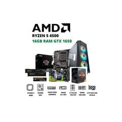 RYZEN - PC GAMER AMD 5 - GTX1650 - 16GB RAM - PLACA A520M - 500GB M.2 NVME