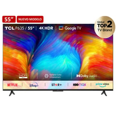 TCL - Televisor TCL 55” Smart TV UHD 4K 55P635 Google TV