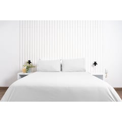 COBITEX HOME - Juego de sábanas Lisas Blanco 400h 1 plz Cobitex 100% algodón.