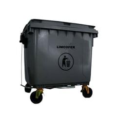 LIMCOFER - Contenedor basura 1100 Litros NEGRO