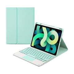 GENERICO - Case teclado español touchpad Ipad 10.2 (7ma 8va 9na gen) - Verde Agua