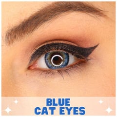 LUNA - Trikolor Azul Cat Eyes Blue Lentes de contacto