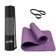 SPORT FITNESS - Colchoneta nbr yoga mat pilates + bolso 10 mm - morado