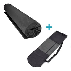 SPORT FITNESS - Mat Yoga Pilates FitnessFunda Transportadora 6mm - Negro