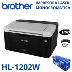 BROTHER - Impresora HL-1202 Laser Monocromática