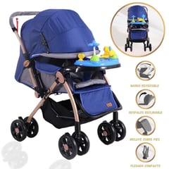 CONFORT KID'S - Coche Cuna Musical para Bebé «SUMMER» Blue