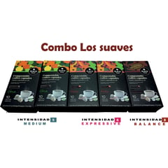 BLACK - 50 Cápsulas compostables SUAVES compatibles con Nespresso®