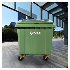 DISA SOLUCIONES ECOEFICIENTES - Contenedor de Basura 660 LTS VERDE