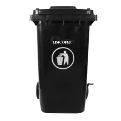 LIMCOFER - Contenedor de basura 120 Litros NEGRO