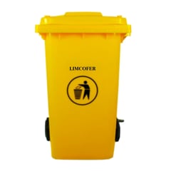 LIMCOFER - Contenedor de basura 120 Litros AMARILLO