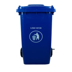 LIMCOFER - Contenedor de basura 120 Litros AZUL