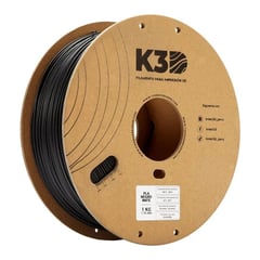 KREAR 3D - Filamento K3D PLA Negro Mate 175mm 1Kg