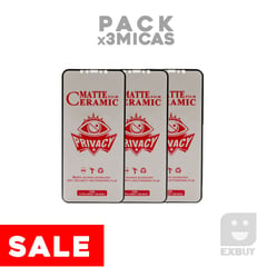 GENERICO - Pack x3 Mica Ceramica Antiespia para Motorola G23