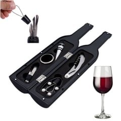 IMPORTADO - Set de Vino Saca Corcho Multifuncional con 5 piezas Acero Inoxidable