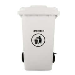 LIMCOFER - Contenedor de basura 120 Litros BLANCO