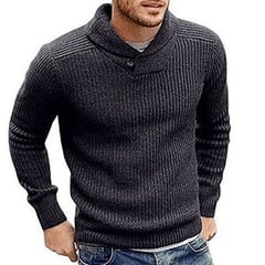 BLWOENS - Suéter casual de moda para hombres - Gris