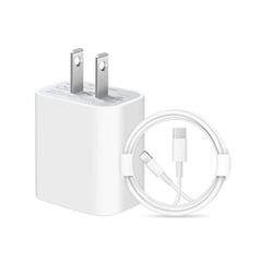 GENERICO - Cargador Rapido de 20W y Cable Lightning 1m para iPhone Apple