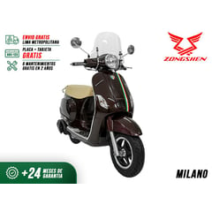 ZONGSHEN - MOTO SCOOTER ESTILO RETRO MILANO 125CC ROJO