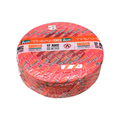 INDECO - CABLE THW-90 PLUS 450/750V 12 AWG - Rojo - 100 Metros