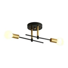 MMDH - Lámpara de techo led para sala de estar nórdica cla53 oro negro