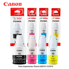 CANON - Pack de tinta GI-10 Original Serie G6010 G7010