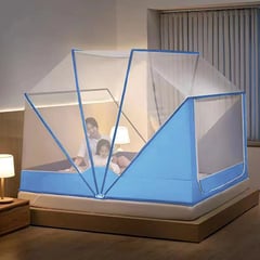 CASATEX - MOSQUITERA PORTÁTIL PLEGABLE Para Cama de 2Plz LIGTH BLUE