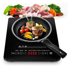 GENERICO - Cocina De Induccion Electrica 2200W Sensor LCD Temporizador Hogar Cocinar