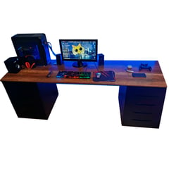 MUEBLES CRISOSTOMO - Escritorio Gamer Moderno 180cm