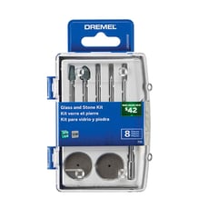 DREMEL - Micro kit de 8 accesorios giratorios para vidrio y piedra 735