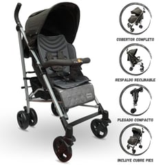 KIDS - Coche Bastón para Bebé Deportivo «COMBI» Gray