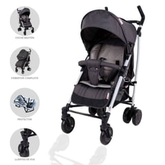 BABYGO - Coche Bastón para Bebé Deportivo NITRO LIGHT BLACK