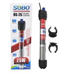 SOBO - Termostato calentador regulable 25 watts para pecera acuario