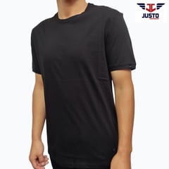 JUST - POLO NEGRO T-SHIRT - ALGODON