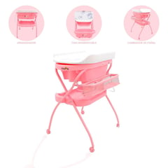 BABY GO - Bañera Plegable para Bebé »NEW MODEL» Pink