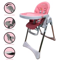 DOUX BEBE - Silla de Comer para Bebé Graduable »SUPER» Pink