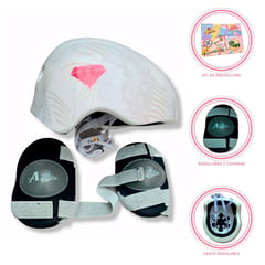 OLLIE - Casco Con Set de Protección Para niña SOY LUNA »AMBAR»