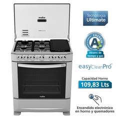 MABE - Cocina de a Gas Piso 76 cm Inoxidable EMP7620SX0