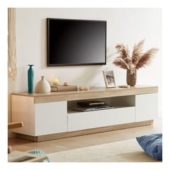 VENTITAS HOME - Mesa de Tv 75” Catriona Ventitas Perú Blanco y duna